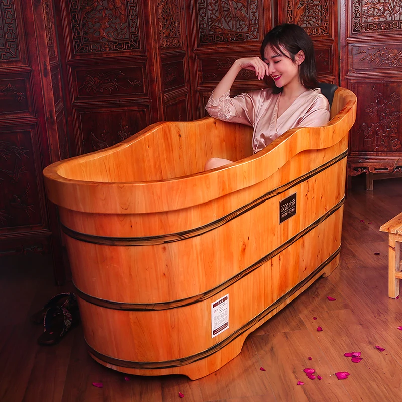 Comfortable Wooden Bathtub Personal Aldult Portable Flexi Bathtub Large Drainable Secchio Pieghevole Salon Furniture CY50YT