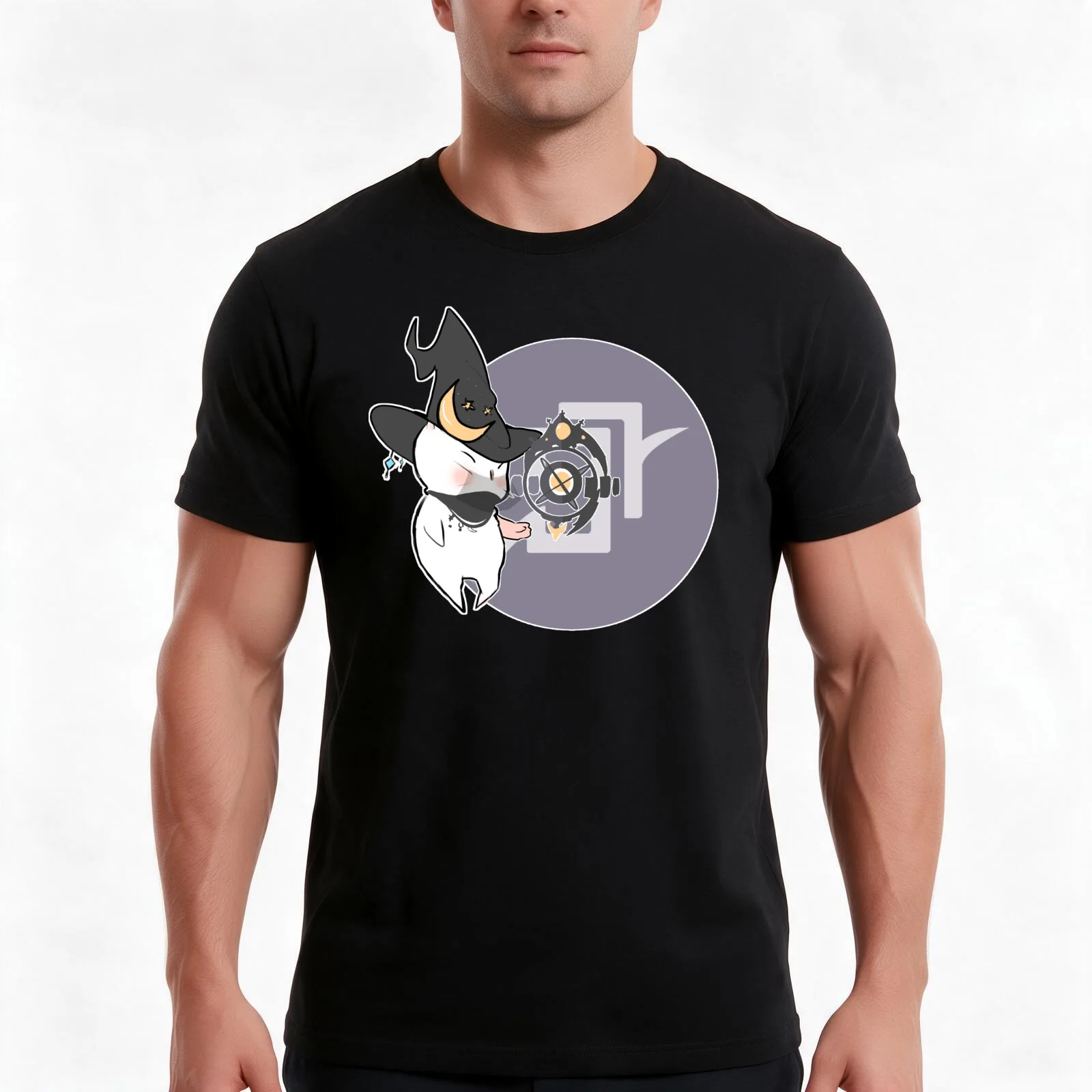 ASTROLOGIAN MOOGLE FFXIV T-Shirt, Summer Casual Cotton Tee, Oversized Streetwear Tops, Vintage Graphic Print, Unisex Men Women
