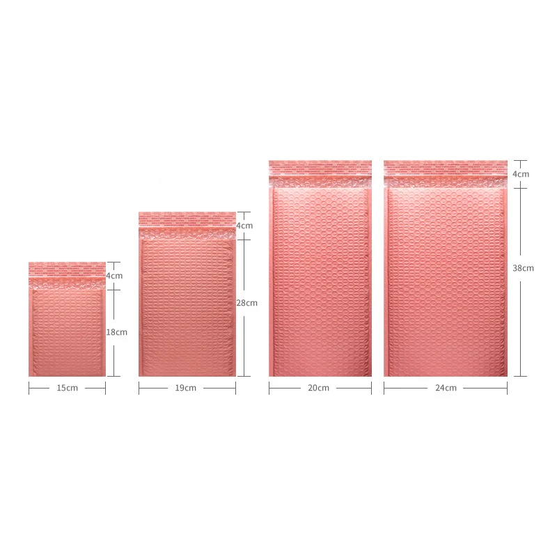 100 шт. оптовая продажа, конверт из пузырчатой пленки, персиковые пластиковые пенопластовые пузырчатые пакеты, Противоударная упаковочная сумка, мешок для доставки одежды, конверты из пузырчатой пленки