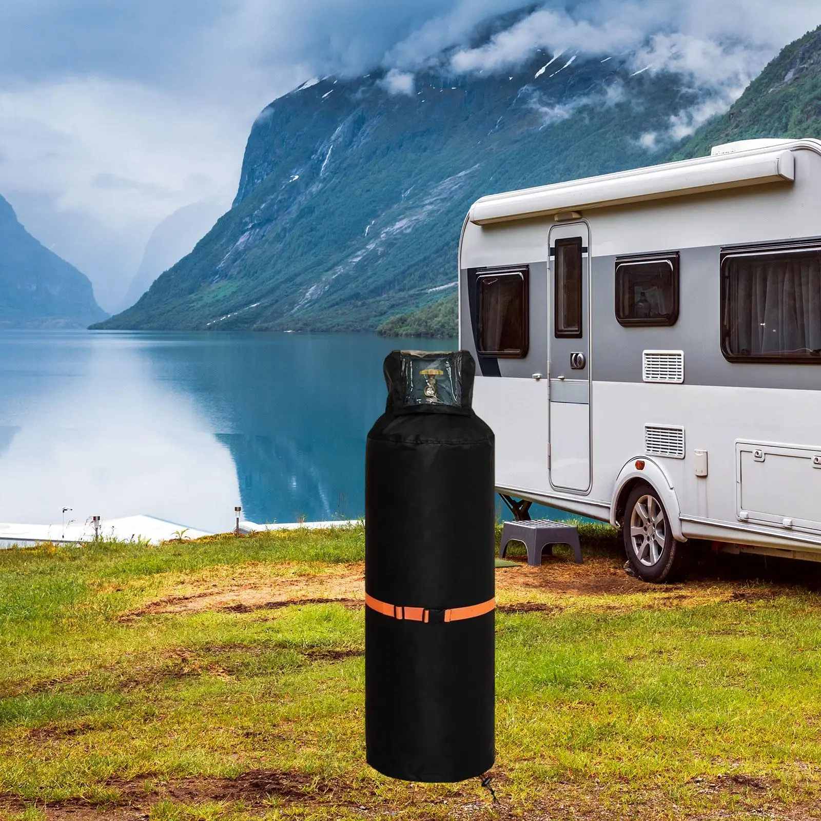 

Водонепроницаемая защита бензобака с регулируемым ремешком для путешествий на колесах и барбекю