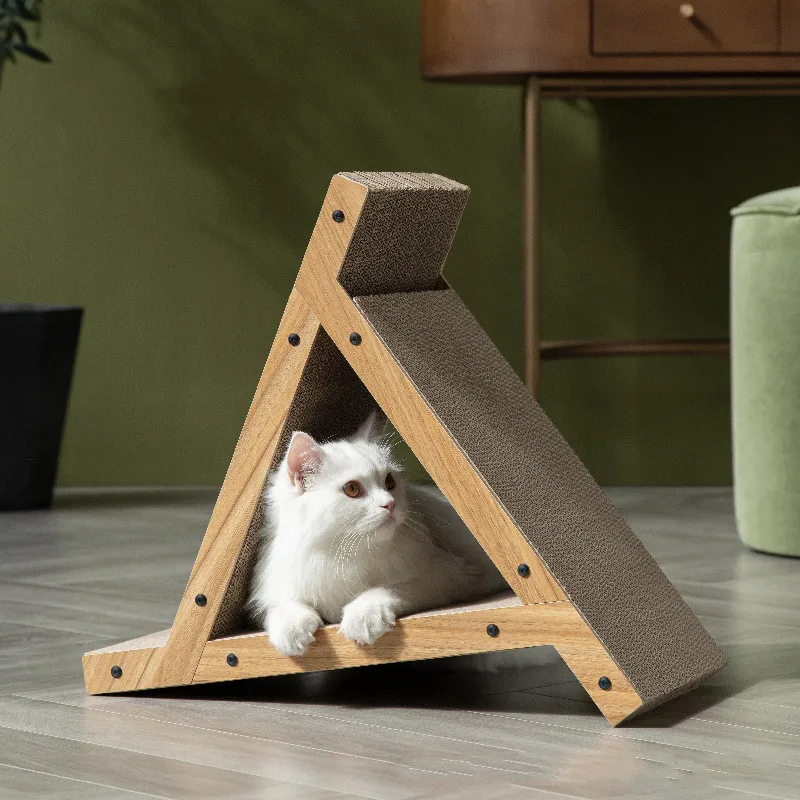 

Vertical Cat Scratching Pads Cat Nest One-piece Six-sided Claw Grinder Does Not Chip Corrugated Durable Cat Toys