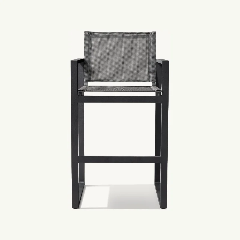 Modern Outdoor Garden Terrace Aluminum Leisure Bar Table And Chair Set High Chair For Coffee Shop Bar