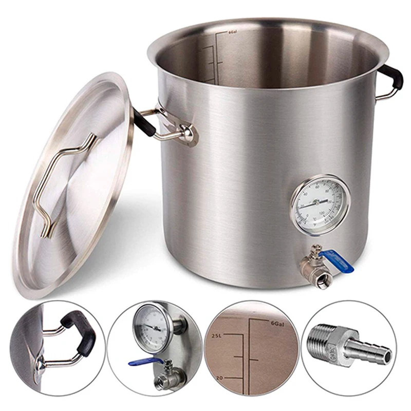 

30L/40L/60L Stainless steel Home Beer Brewing Starter Set with Thermometer faucet Beer fermentation barrel