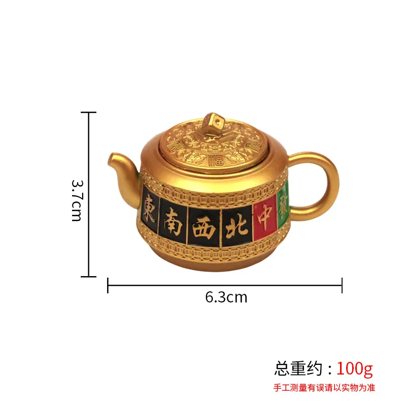 Colorful Fortune , Rotating , Chinese-Style Teapot For Playing Mahjong, A Decorative Item And Gift.
