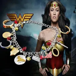 Movie Superhero Wonder W Metal Charm Bracelet Bangle Movie Cosplay Accessories For Fans Gifts