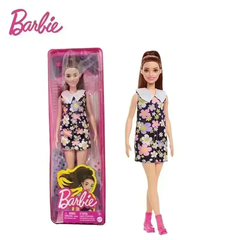 Mattel Barbie Fashionistas Doll Anime Action Figure Model Lone Hair Wear Fashion Kids Dressup Collection Kids Toys Birthday Gift