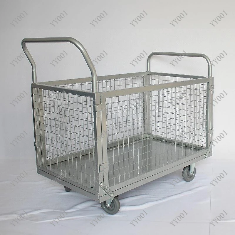 Foldable Mesh Hand Truck Portable Platform Cart for Warehouse Logistics Cargo Moving