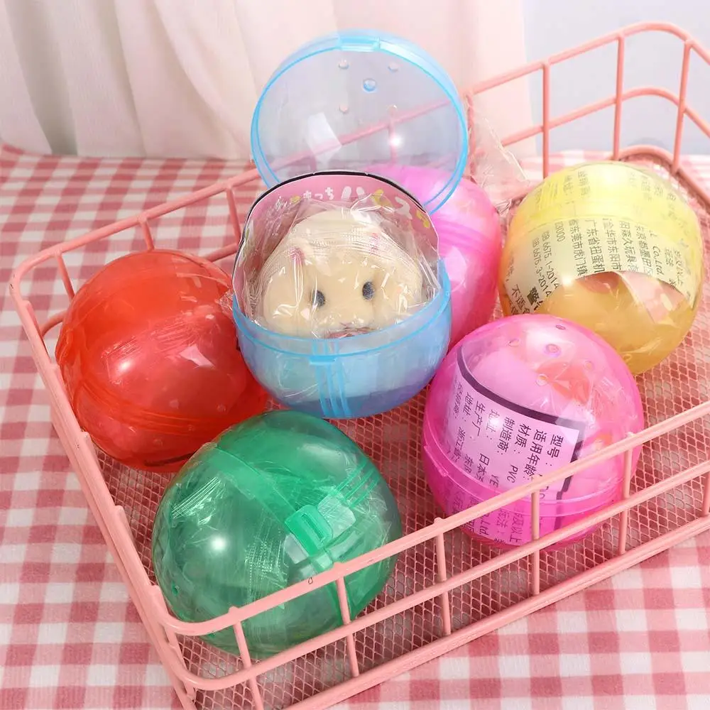 Gift Stress Relief Soft Hamster Anime Hamster Flocking Plush Dolls Gashapon Toys Capsule Hamster Capsule Toys Gashapon Hamster