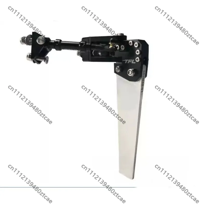 RC Boat Middle‑Mount Rudder, Dual Push‑Pull Rod Steering Rudder 110mm, For Brushless CAT Twin‑Hull Boat