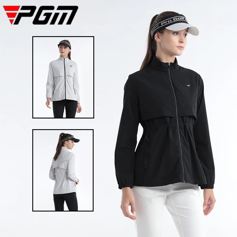 

PGM Winter Female Full Zipper Stand Collar Golf Coat Autumn Women Windproof Long Sleeve Golf Jacket Leisure Sports Windbreaker