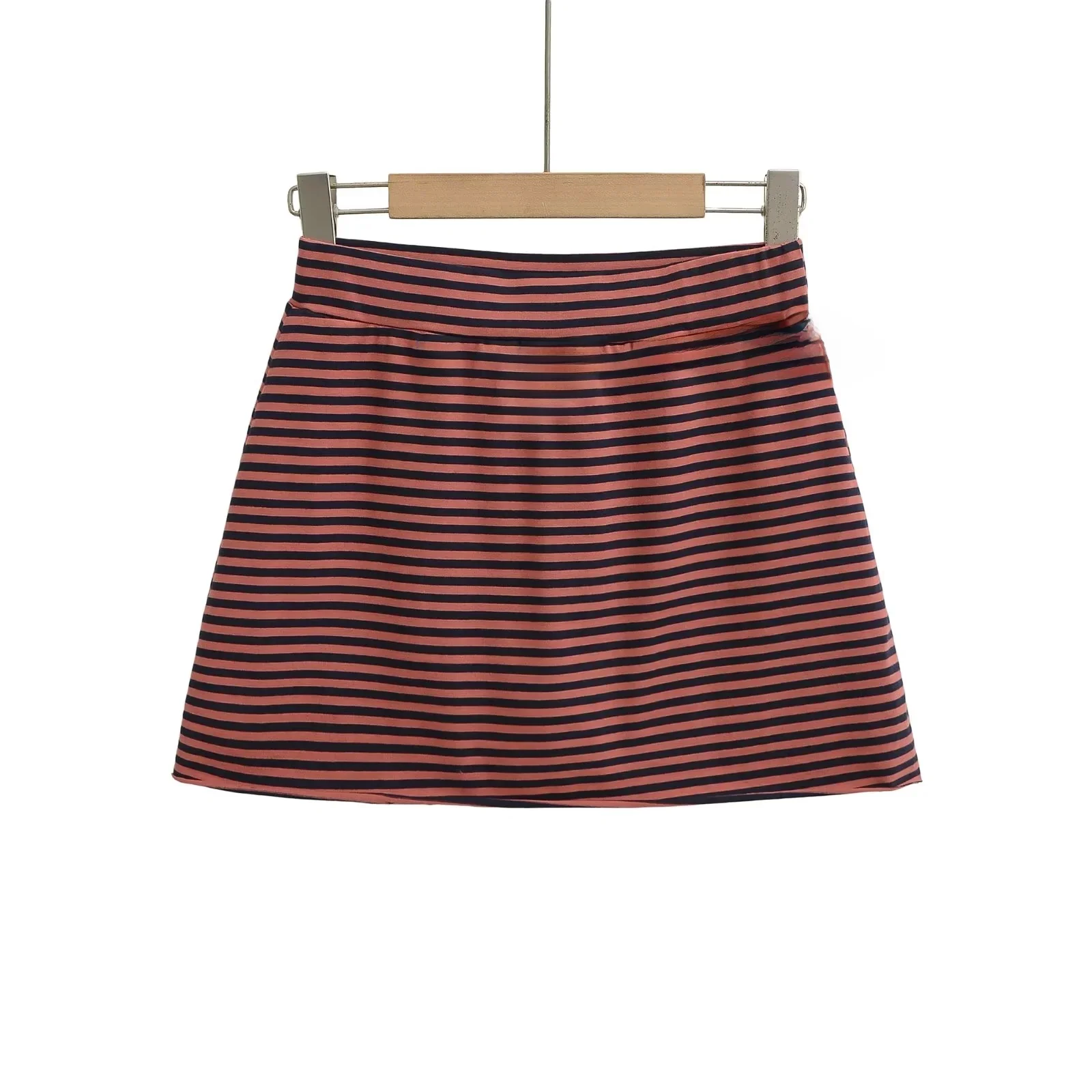 Sexy hoge taille gestreepte a-lijn rok dames zomer thuis afslanken voorkomen blootstelling ort rok trendy meisje