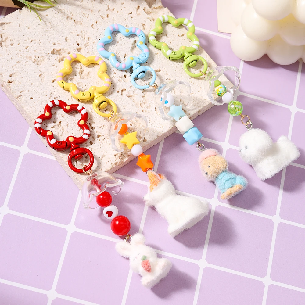 

Cute 3D Puppy Dog Keychain Cartoon Animal Key Ring Pendants for Women Girls Handbag Decor DIY Key Chain Kid's Jewelry Gifts