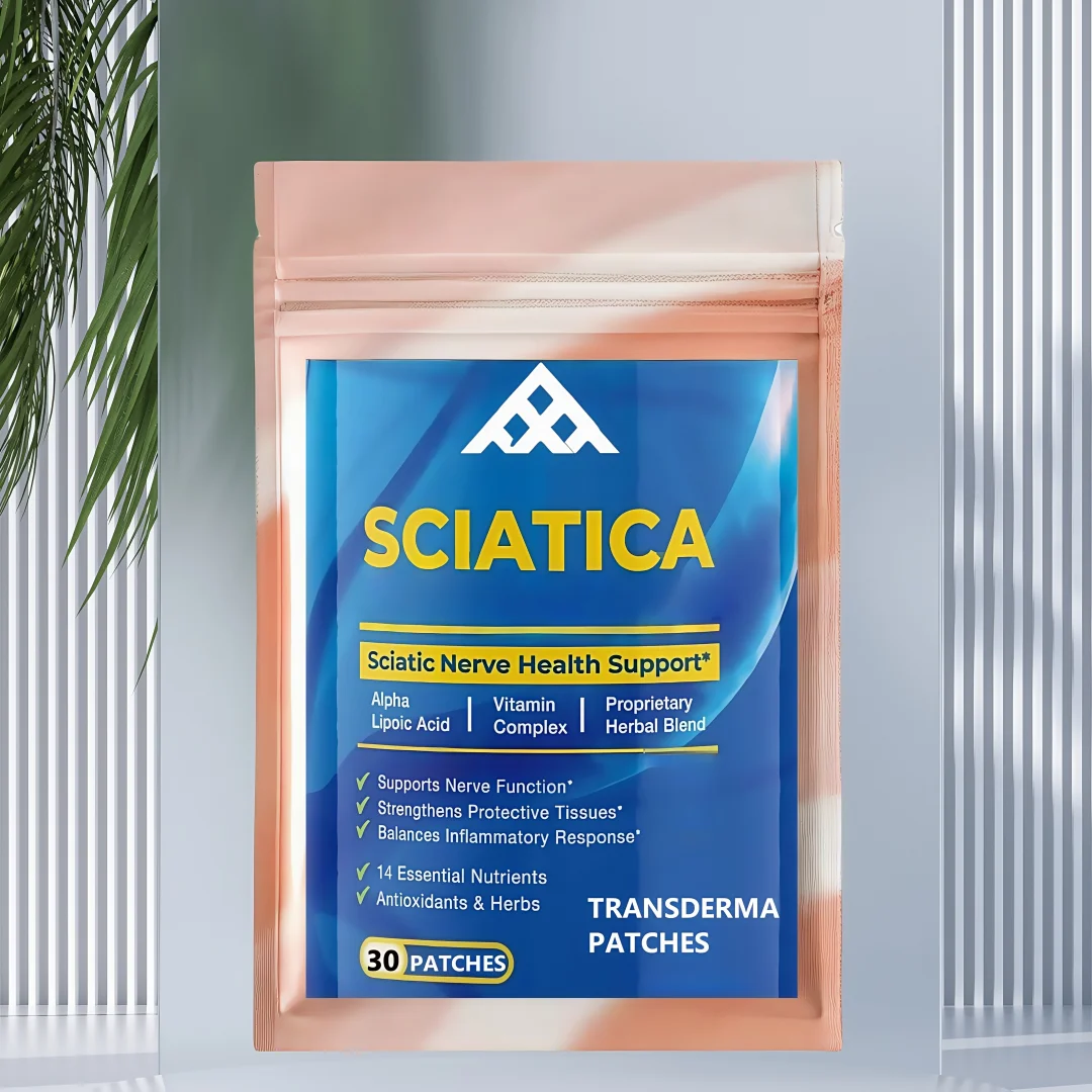 30 Patches Sciatic Nerve Relief Transdermal Patches for Sciatica With Alpha Lipoic Acid, Acetyl L-Carnitine, Turmeric