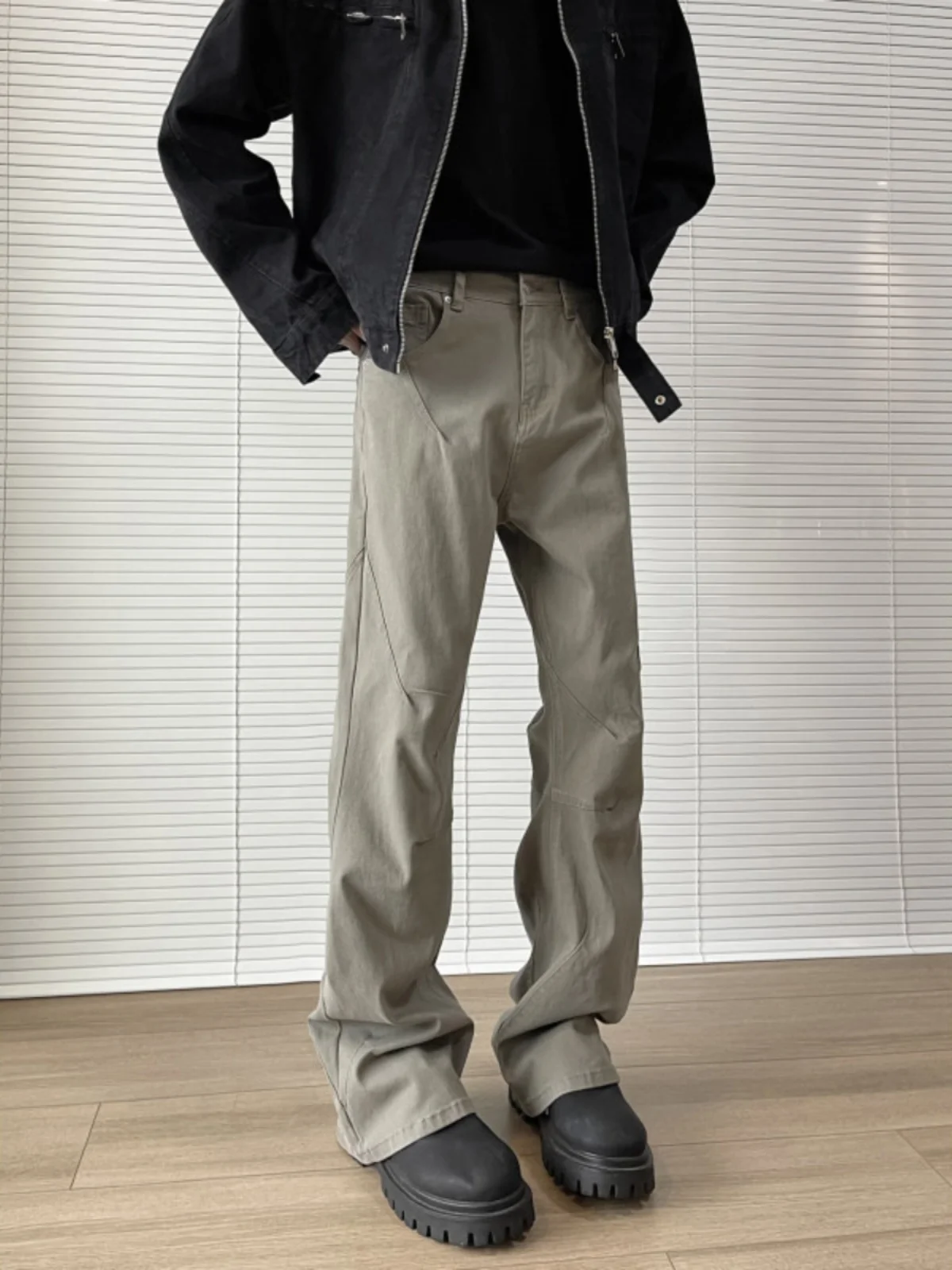 

Мужские брюки Cleanfit в американском ретро-стиле, складные, свободные, прямые, повседневные, молодежные, с защитой от сминания