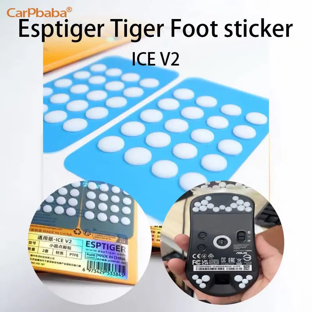 pes-de-mouse-originais-esports-tiger-gaming-ice-version-para-razer-deathadder-v3-pro-deslizadores-brancos