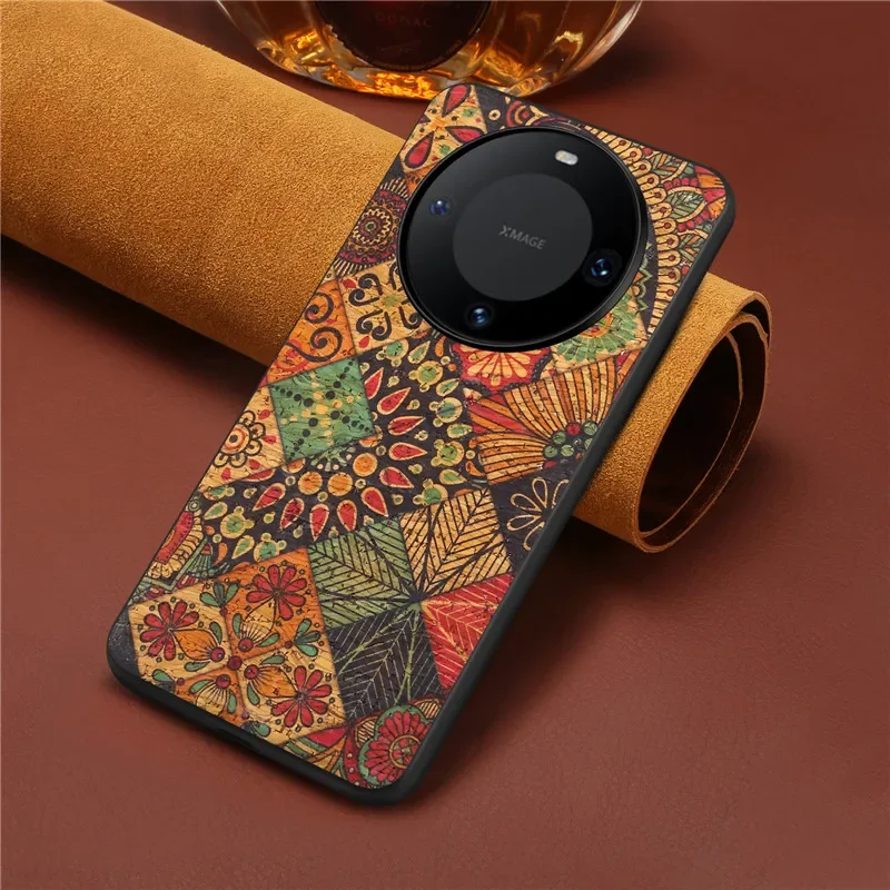 Luxury Flower Figure Leather Phone Back Case Cover for Huawei Mate 60 50 40 30 Pro P60 Pro Honor 100 90 Magic5 Pro Nova 11Pro