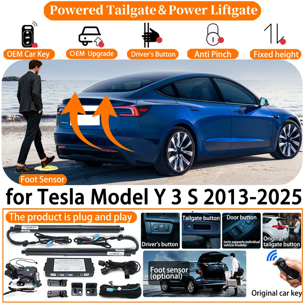 

Car OEM Smart Powered Tailgate system for Tesla Model Y 3 S 2013-2025 Automatic Electric Power Tailgate Tail Gate Lift Strut kit