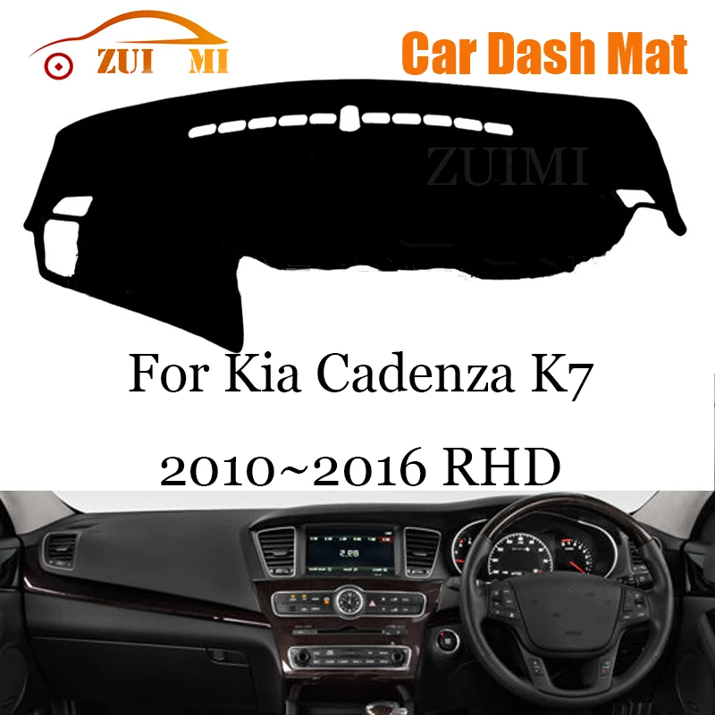 Zuimi แผ่นแผ่นรองรีด Dash สำหรับ Kia cadenza K7 2010 ~ 2016 LHD Dash Pad ที่บังแดดแผ่นรองรีด