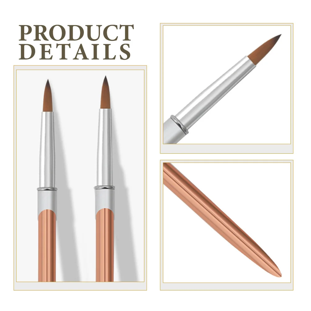 Nail Art Brush Aluminum Durable Fine Striping Pen Nail Tool Professional Gel Drawing Liner Striping