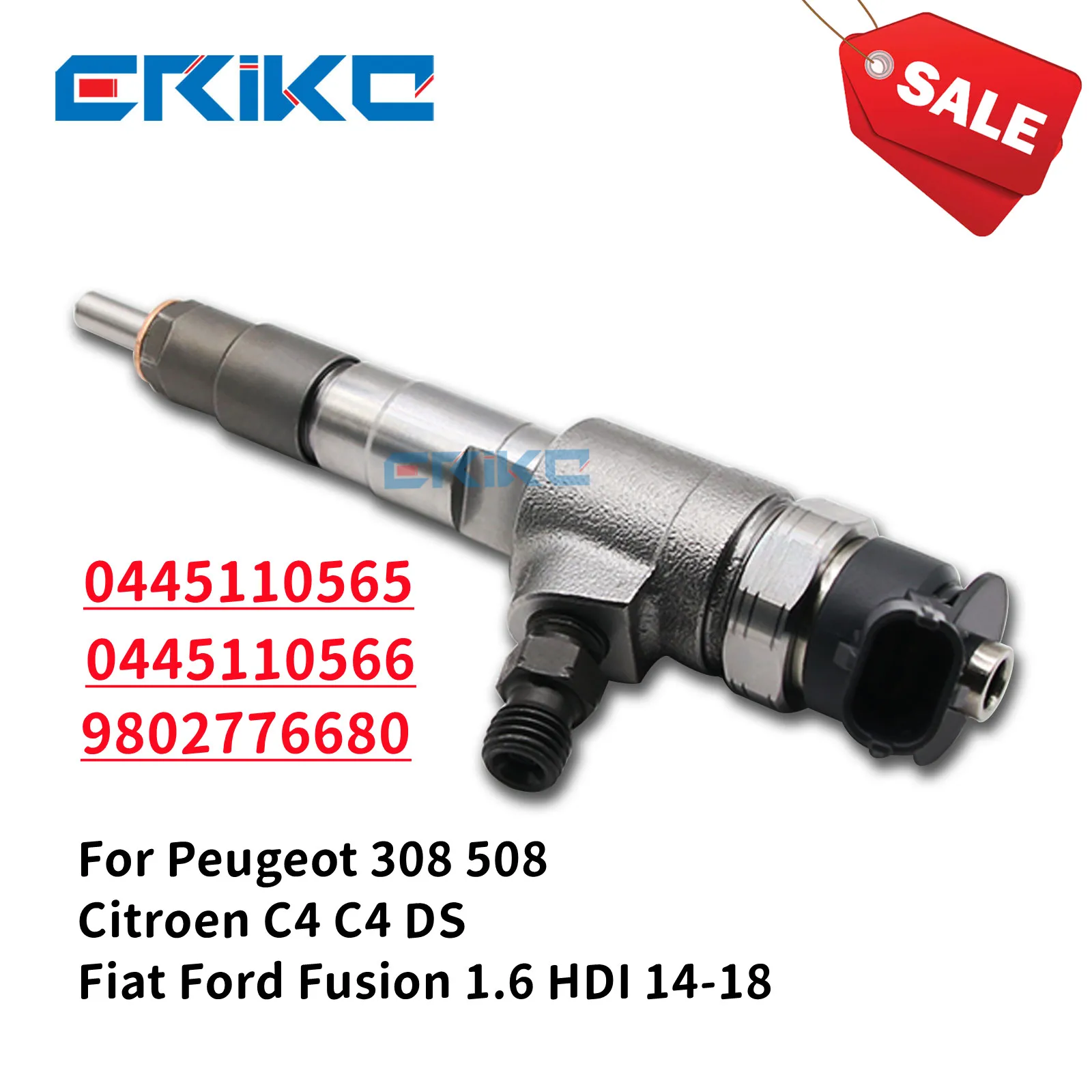 

0445110566 Common Rail Injector 0445110565 0445 110 566 for Peugeot 308 508 Citroen C4 C4 DS Fiat Ford Fusion 1.6 HDI 14-18