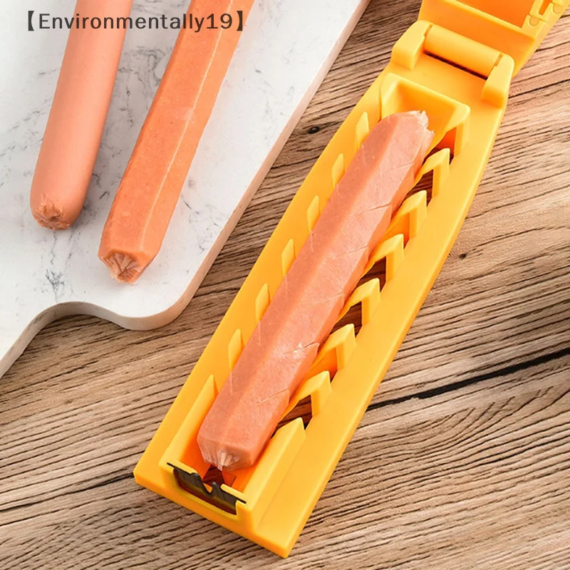 Hot Dog Slicing Tool Sausage Cutter Kitchen Utensils Barbecue Tools Hot Dog Cutter Ham Slicer, For Backyard Camping Grilling