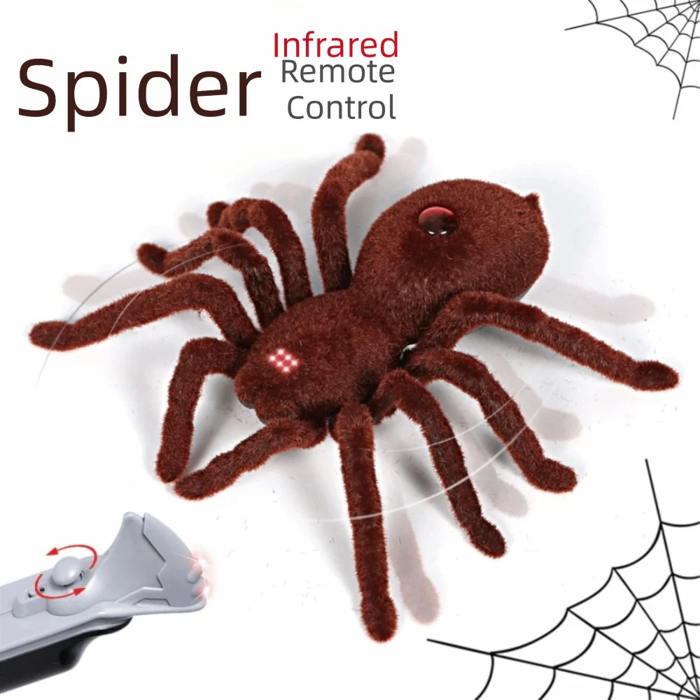 Prank Gift RC Spider Toy Infrared Simulation Spider Tricky Toys April Fools ' Day Realistic Remote Control Spider Kids Toy