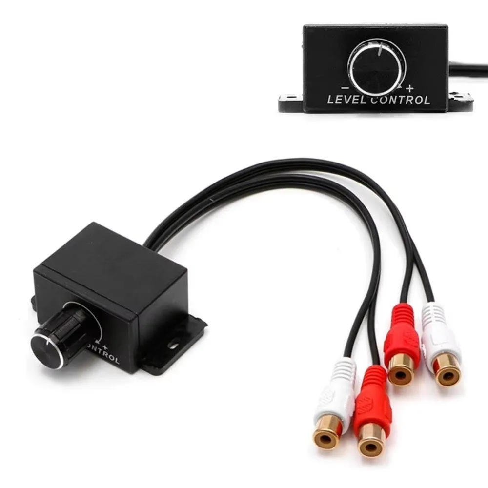 Remote Control Car Volume Control Knob RCA Female Dual Channel Bass Level Remote Knob Durable Adjuster
