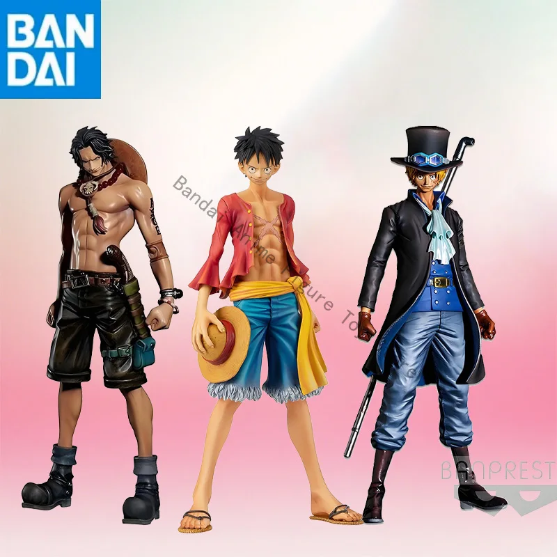 

in stock Original Genuine BANPRESTO CHRONICLE ONE PIECE MASTER STARS PIECE Sabo PORTGAS.D.ACE and Monkey D. Luffy Figure model