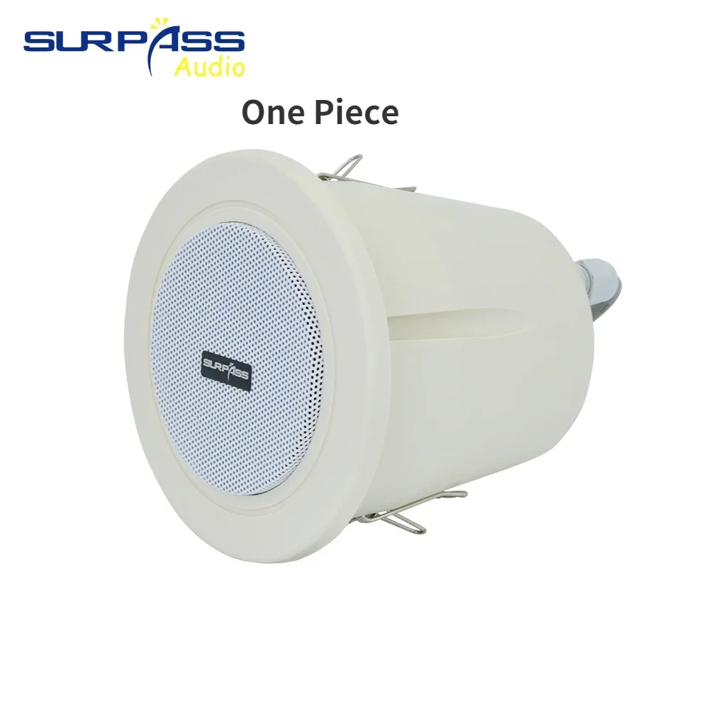 PA System Waterproof Ceiling Speaker 6W/3W @100V Decorative Audio IP55 Wall Mounted Loudspeaker for Public Address Broadcoasting
