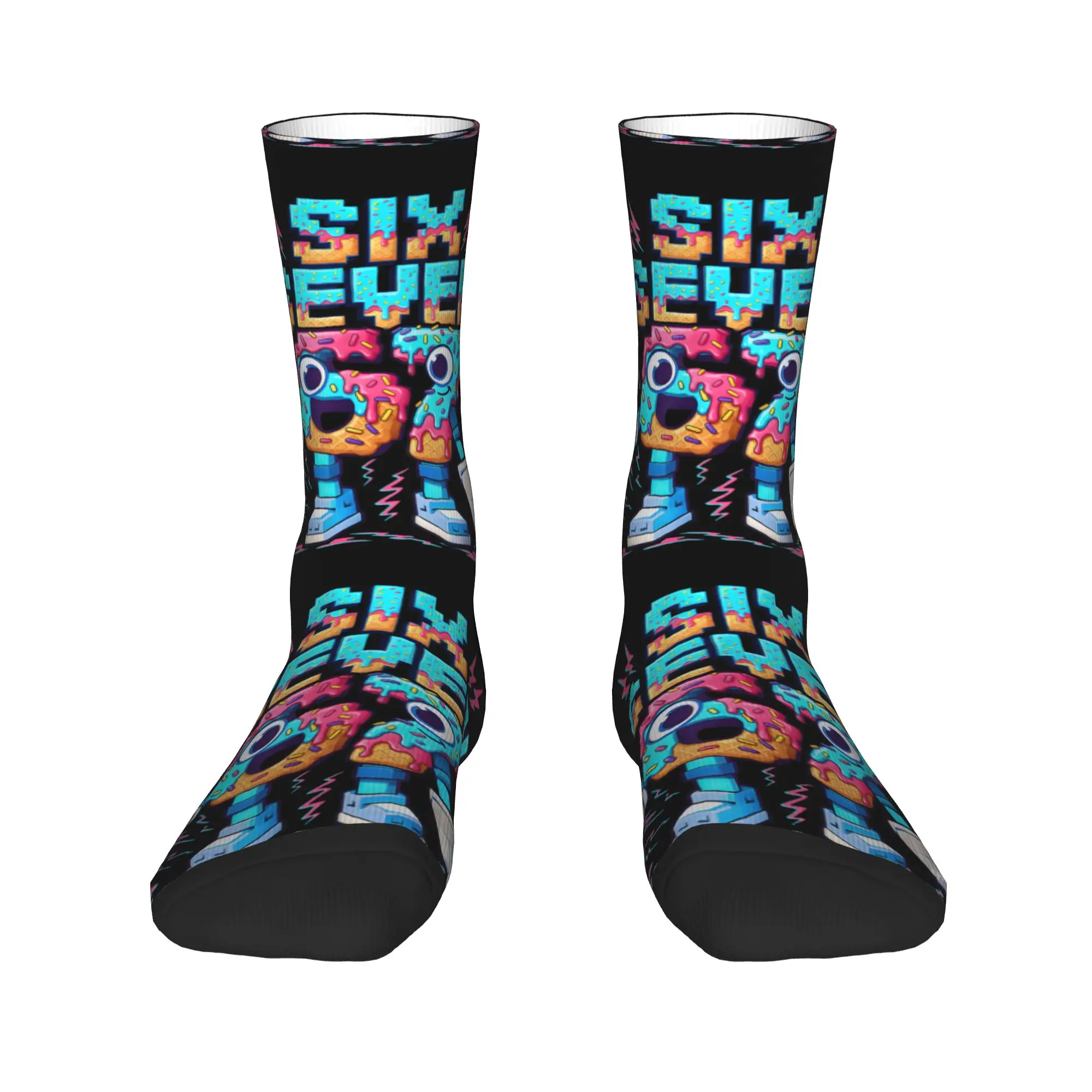 

Six Seven Brainrot Italian Funny 67 Gaming Meme Mens Crew Socks Unisex Fashion Spring Summer Autumn Winter Dress Socks