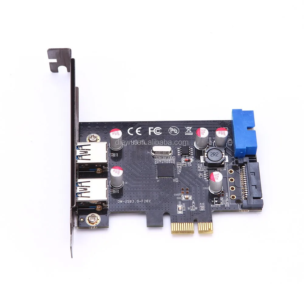 2 ชิ้น PCI Express 2-slots Riser Card DW-USB3.0-F2B2 พร้อมชิป VL805
