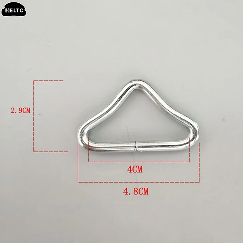 5 Sets Black Stainless Steel Triangle Rings Buckle Loop Ring V-rings Straps Trampoline Mat Parts Replacement Repair Tool