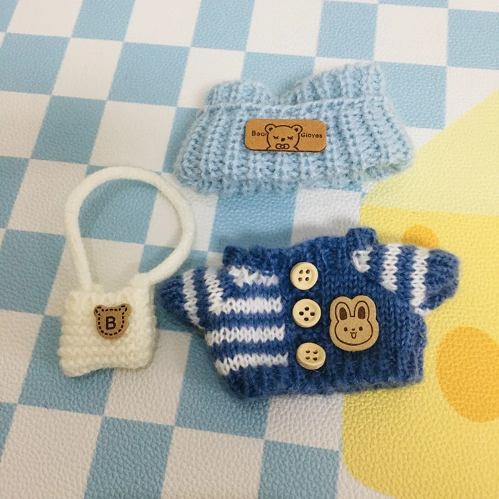 17 cm labubu vestiti vestito vestiti per bambole di peluche Macaron vestiti carini fai da te regalo per bambini vestiti per cani accessori per capelli vestiti v1 v2