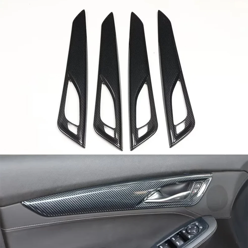 4Pcs Car Door Panel Interior Handle Cover ABS Plastic Stickers For Cadillac CT5 2020 2021 2022 Auto Styling Accessories