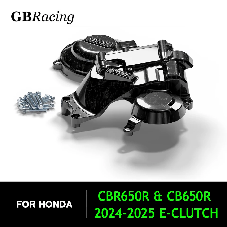 

accessori moto For HONDA CBR650R & CB650R Secondary Cover Set (GBRacing): 2021-2025 Alternator Cover + 2024-2025 E-Clutch