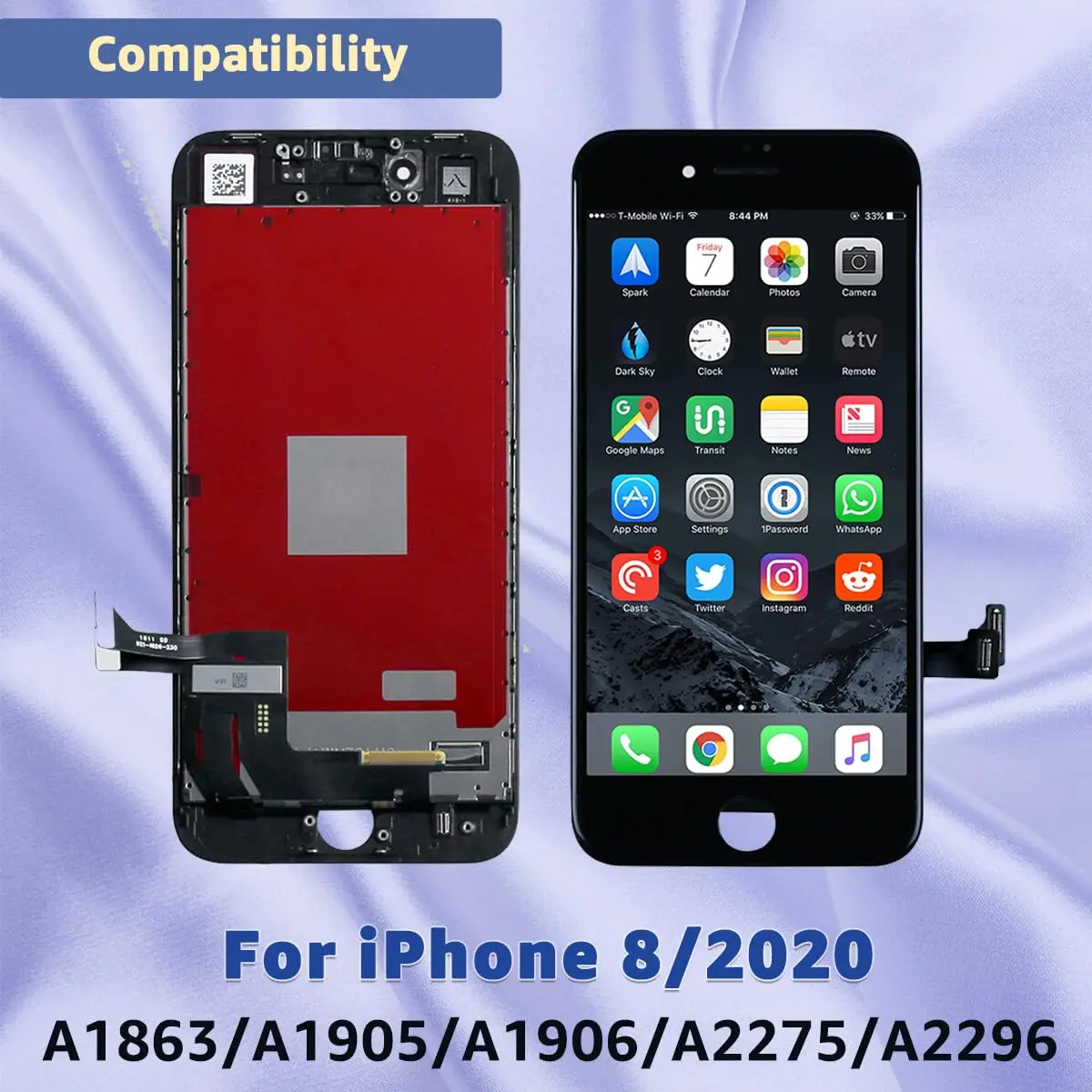 A+++Quality Display for iPhone 8 Plus LCD A1864 A1897 A1898 Screen Replacement 3D Touch LCD Digitizer For iPhone 8 LCD Assembly