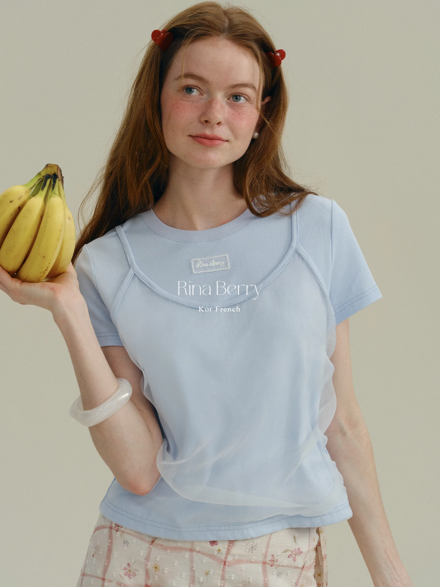 

Летняя футболка Rina Berry с коротким рукавом, три цвета, дизайн с сетчатыми вставками, милый стиль, женский топ, модный милый стиль