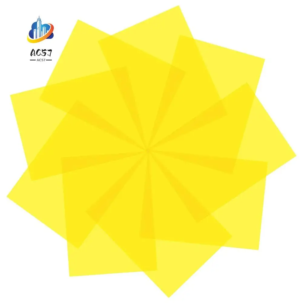 

AC57-9Pcs Цветные накладки для коррекции цвета, пленочный осветительный гелевый фильтр для пленки, видео, фото, сцены (желтый)