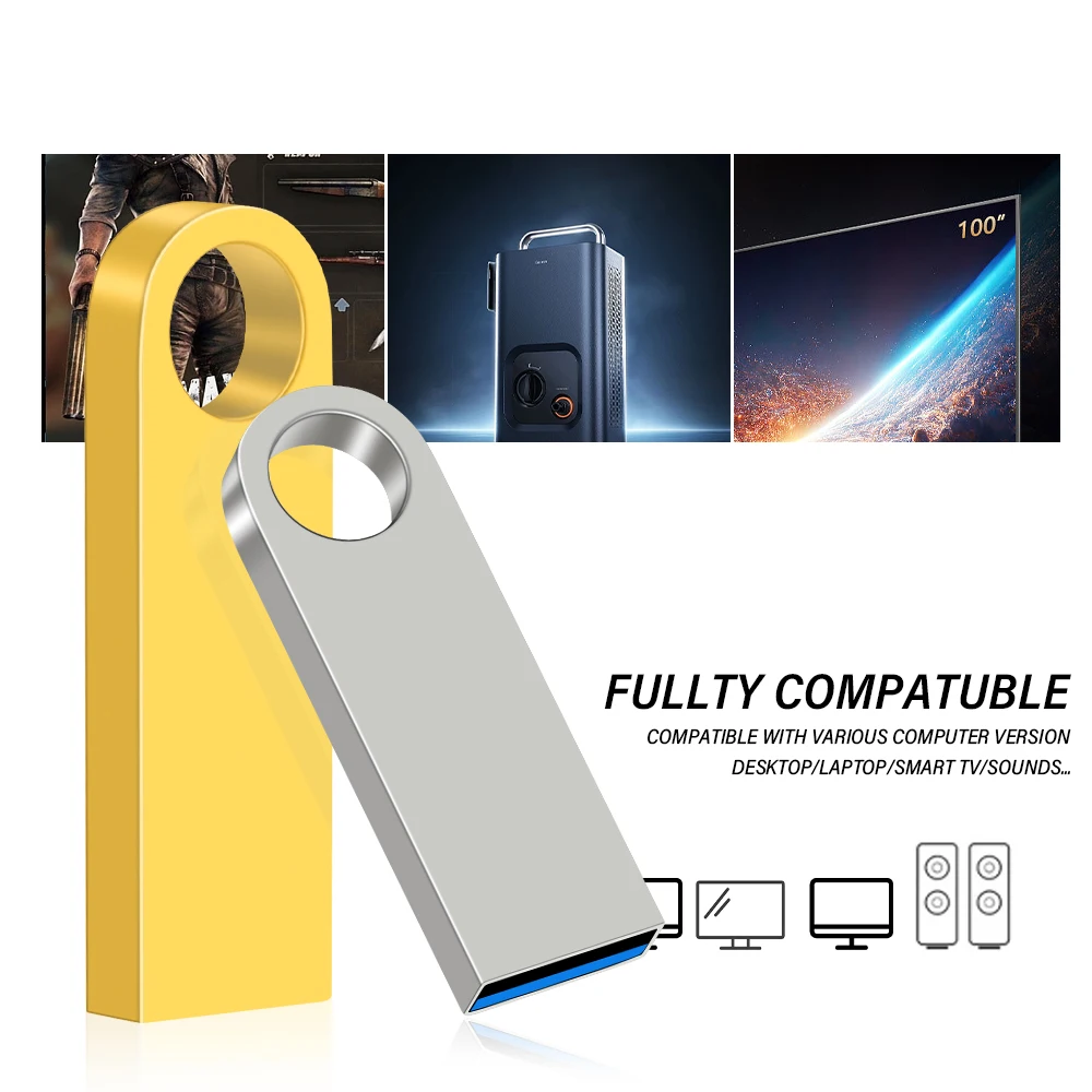 Hot Sale Metal 3.0 USB Flash Drive 128GB Pen Drive 8GB 16GB 32GB 64GB USB Stick 3. 0 Flash Drive High Speed Pendrive