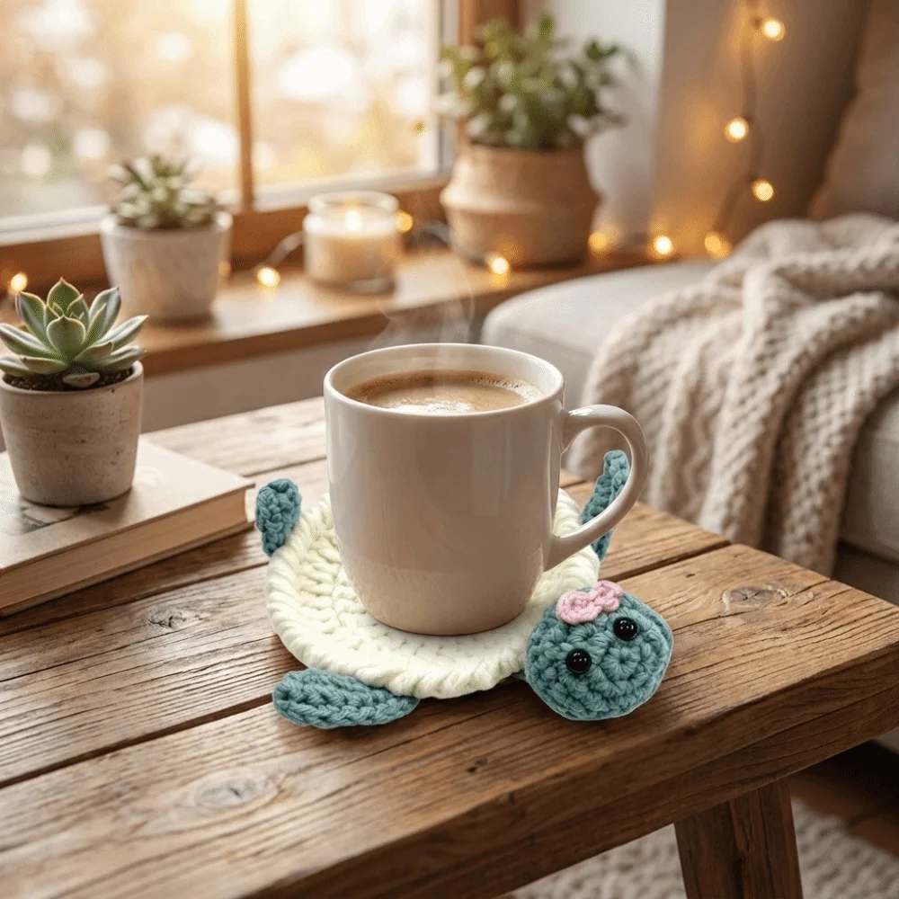 Multi Functional Funny Crochet Animal Coaster Cartoon Anti Scald Knitted Cup Mat Non-Slip Animal Drink Coaster Home Decor