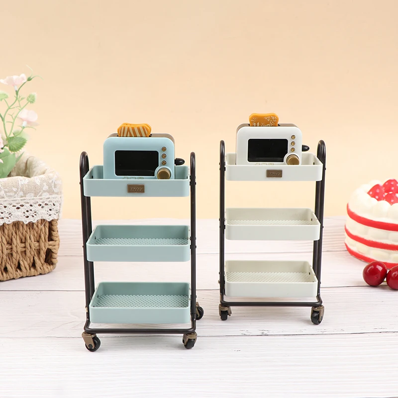 

1/12 Mini Doll House Furniture Decor Home Furnishings Dollhouse Miniature Kitchen Rack Movable Electrical Rack