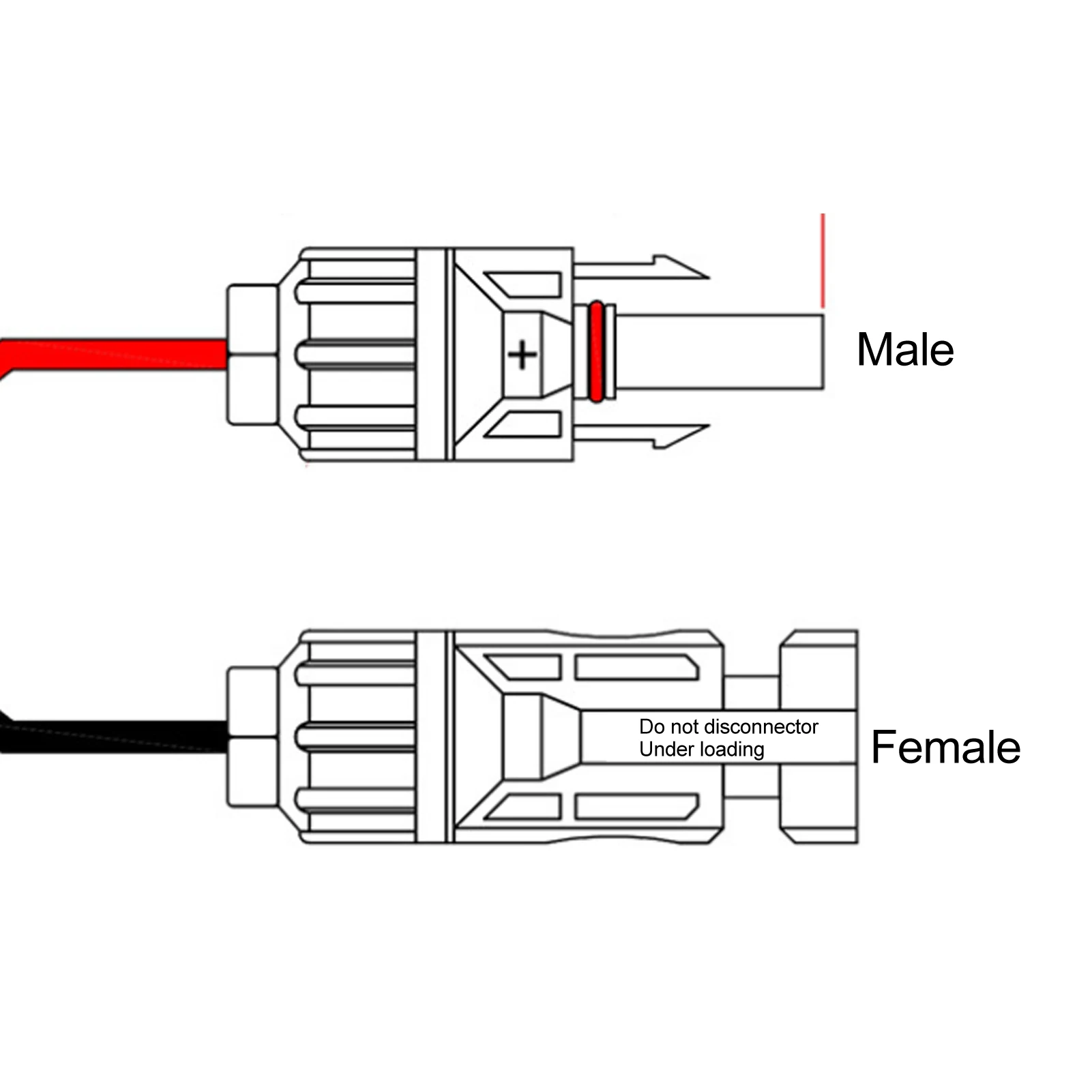 Solar Panel Connector Adapter Female to Male 2 Cores DC7.9mm Copper PVC 16AWG DC 8.0 Extension Cord