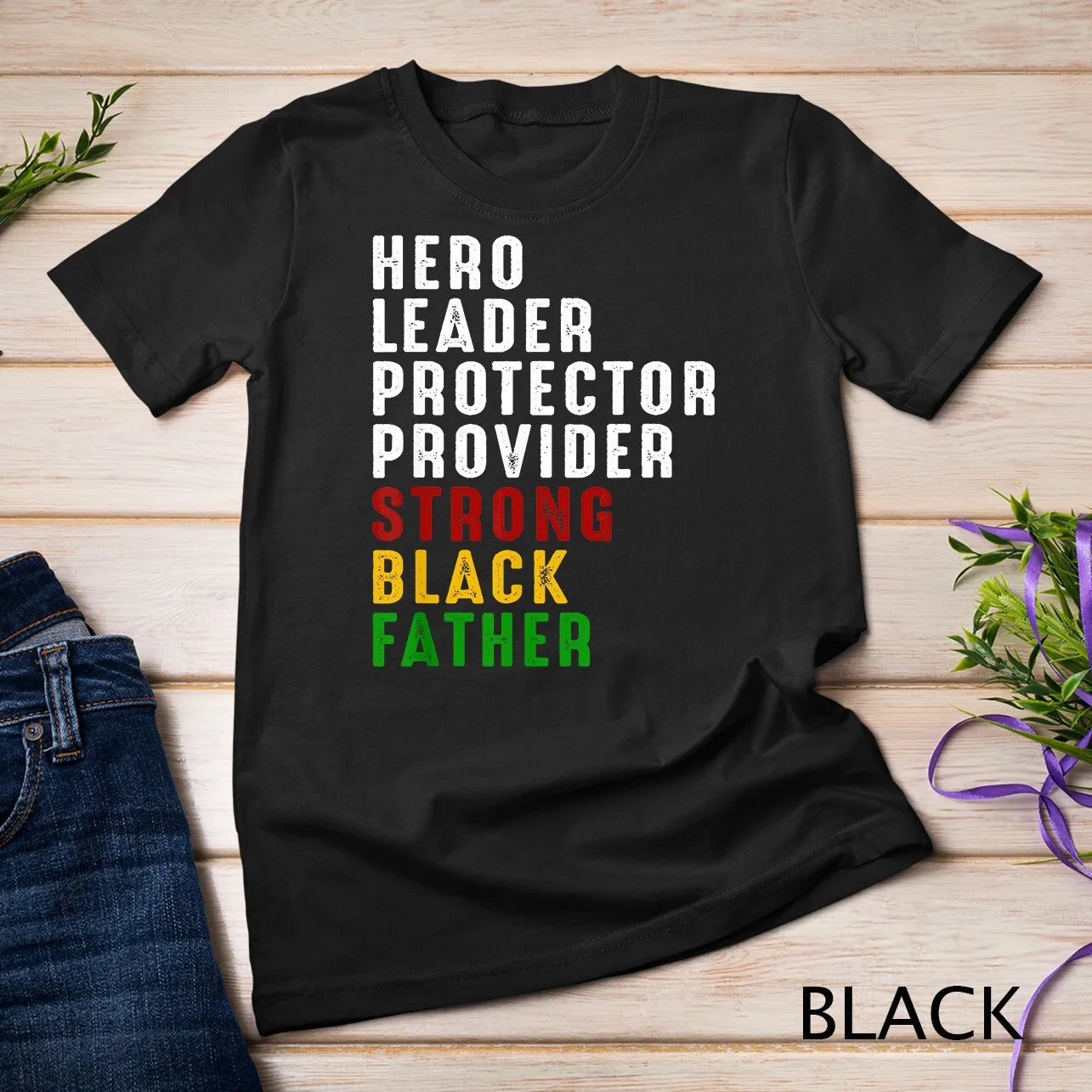 

Vintage Fathers Day Strong African American Black Father T Shirt