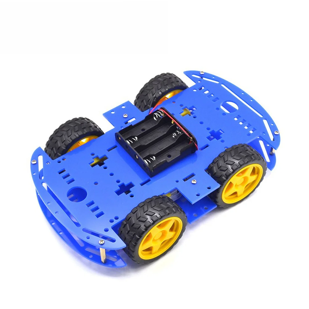 For School Science Projects Green, Blue, Red, Black Smart Car Chassis Kit Smart Car Kit Encoder Motor Kit 3D Drawing Included
