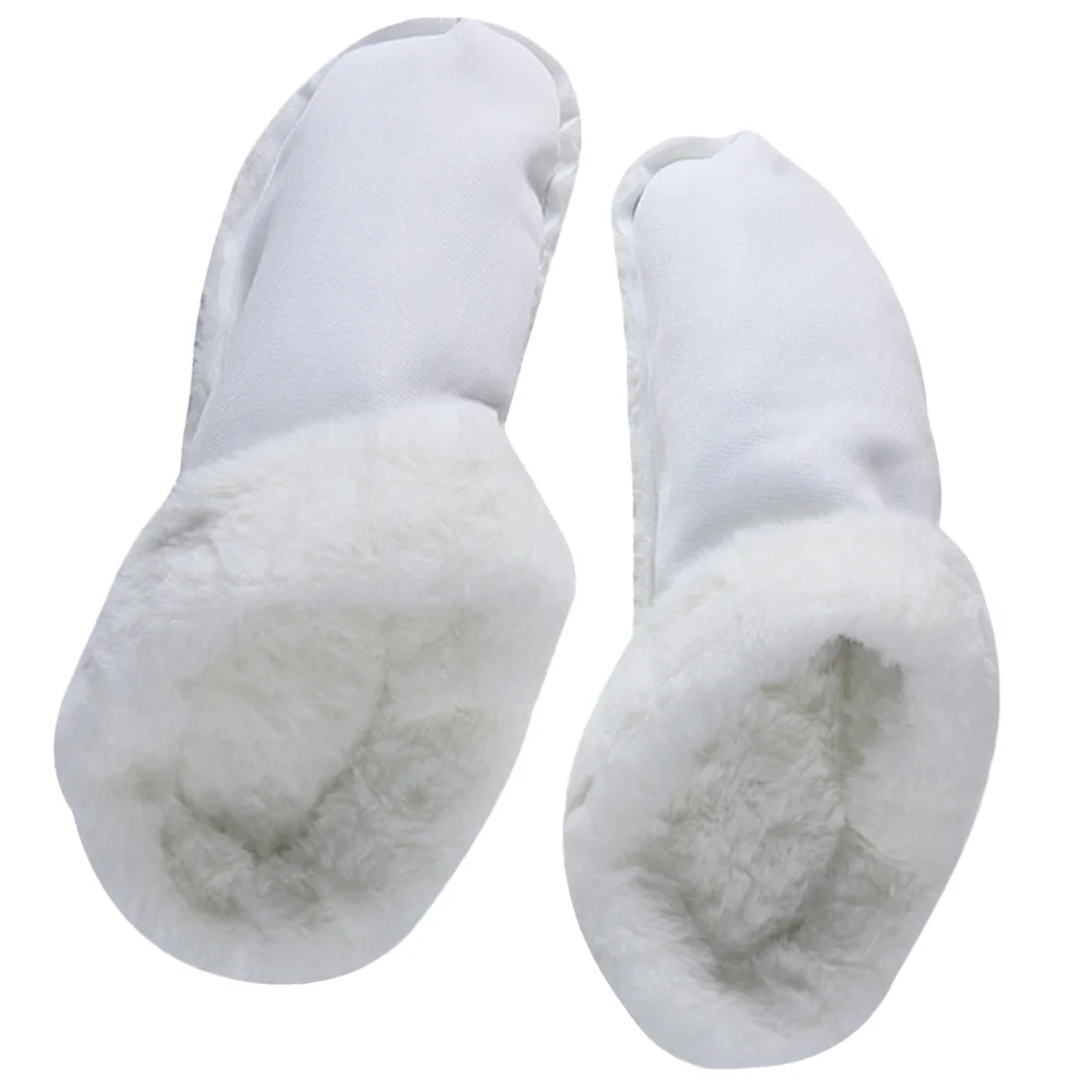 Velvet Lined Shoe Covers Warm Insoles for Slippers Clogs Fuzzy Fur Plush Foot Inserts Women Replacement