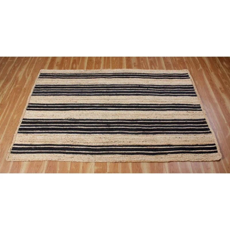 Lea-Tapis Réversible Tressé Fait Main, Tapis Rustique Moderne, Jute Runner, 100%