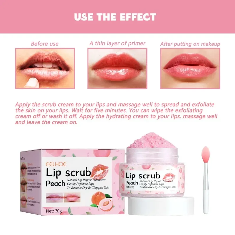 Lip Scrub Exfoliator Moisturizer Brighten Dark Balm Lips Scruber for Sensitive Lips Soft Lip Women Exfoliating Wrinkles Lip Care