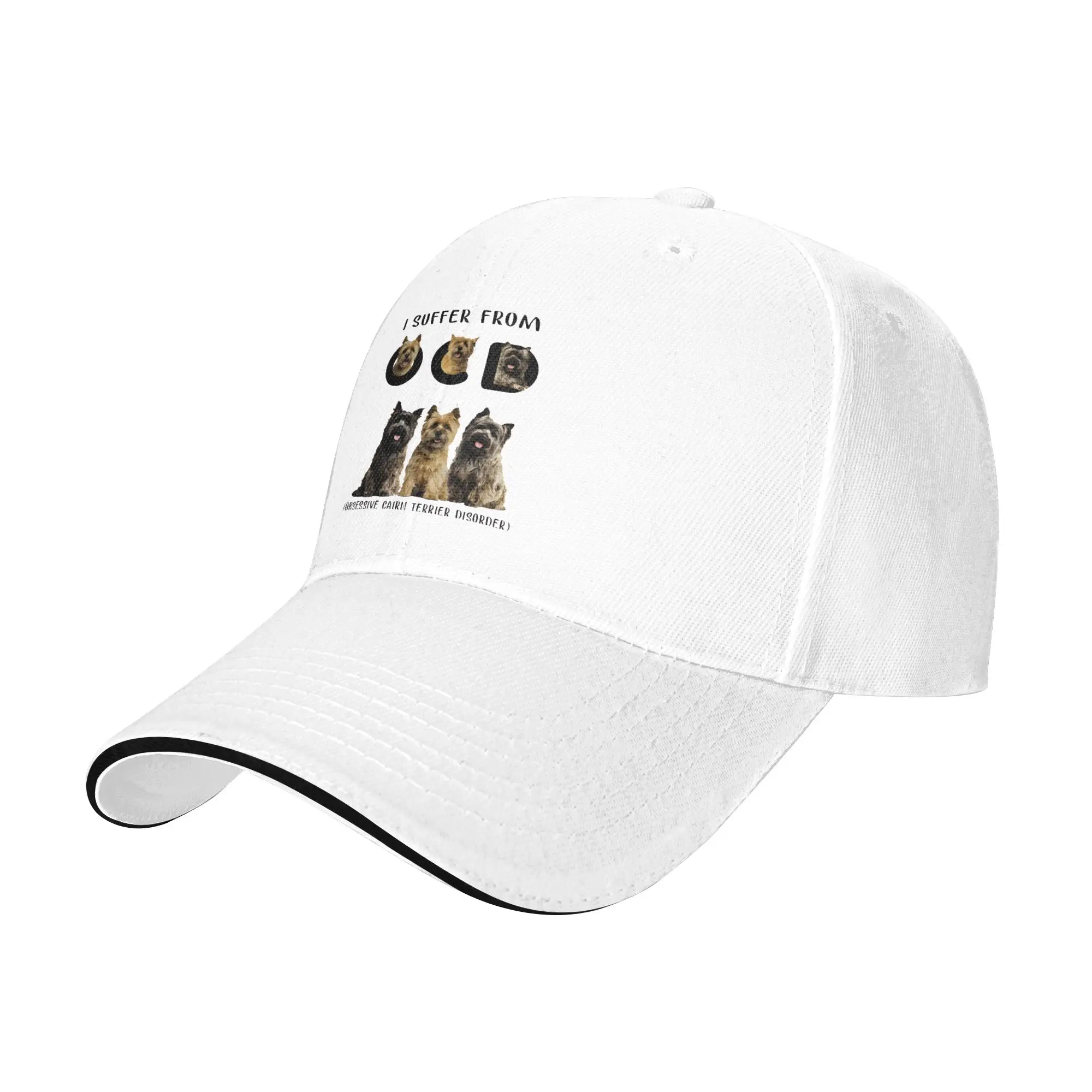 I Suffer From OCD Obsessive Cairn Terrier Disorder Funny Dog Baseball Cap Men Women Custom Trucker Hat Sun Visor Snapback Cap