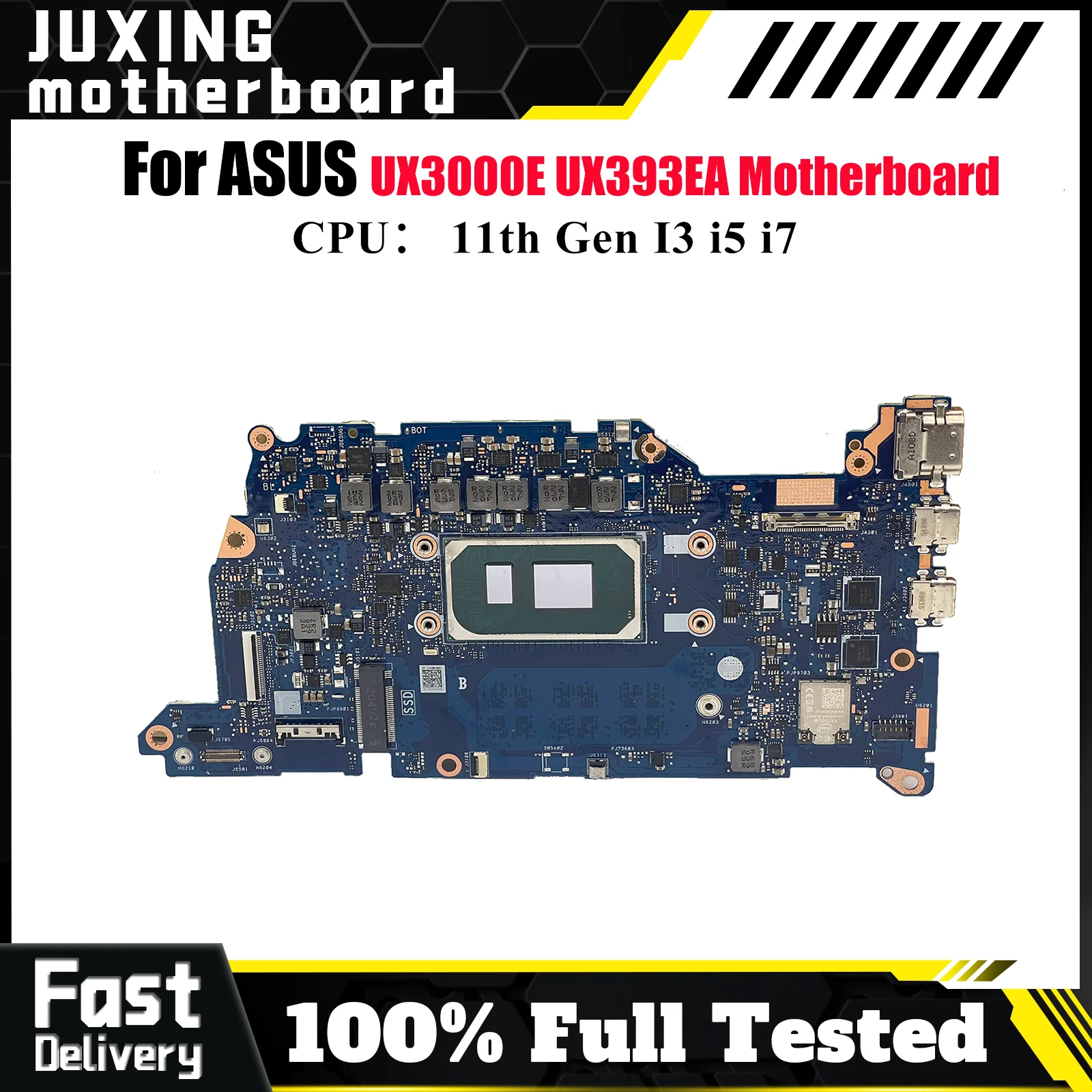 

UX393EA Материнская плата для ноутбука ASUS ZenBook UX393EA UX393E UX3000E Материнская плата для ноутбука с 11-го поколения I3 i5 i7 100% тестирование OK stk