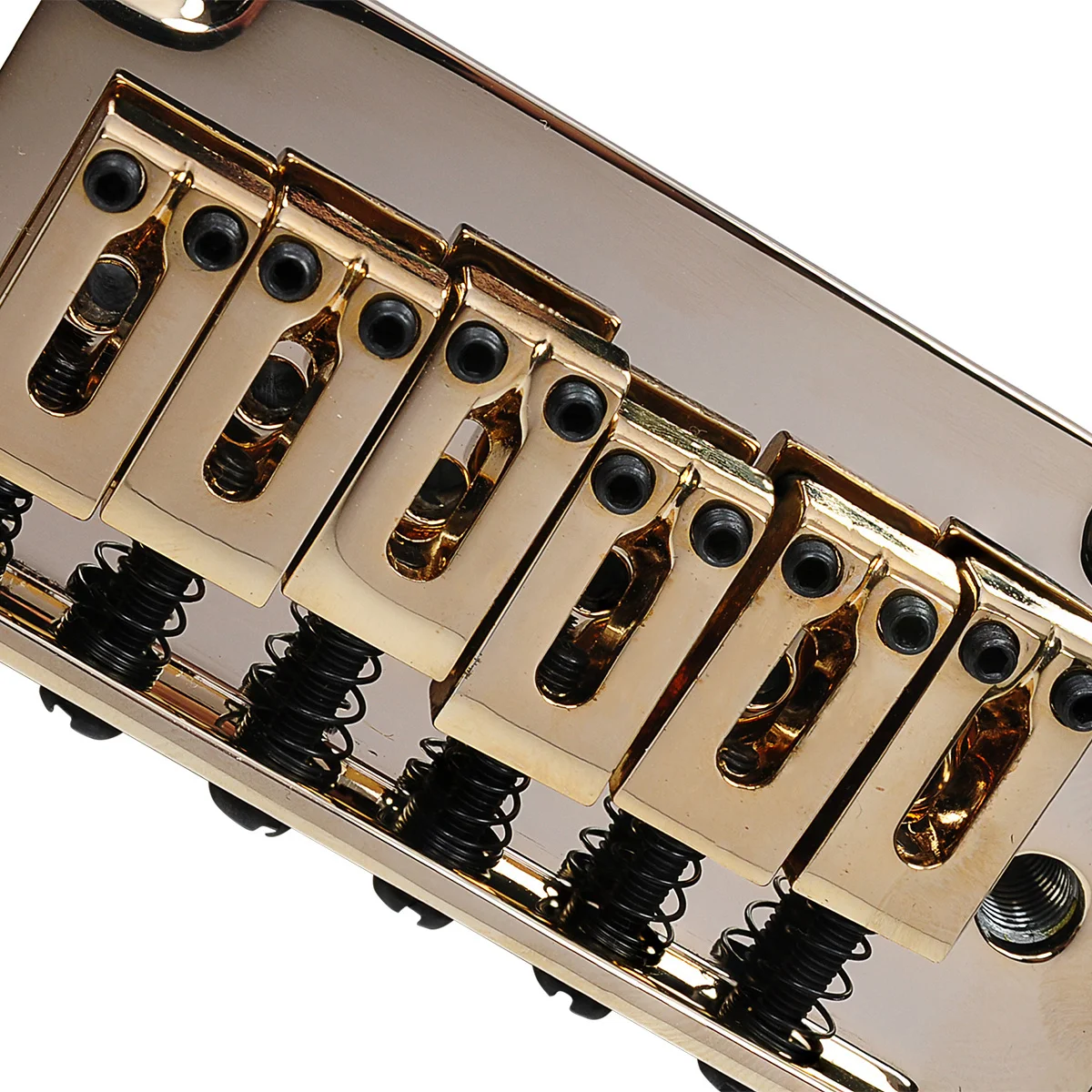 Musiclily Pro 52.5mm 2-Point Style Short Block Guitar Tremolo Bridge for Squier ST, Gold